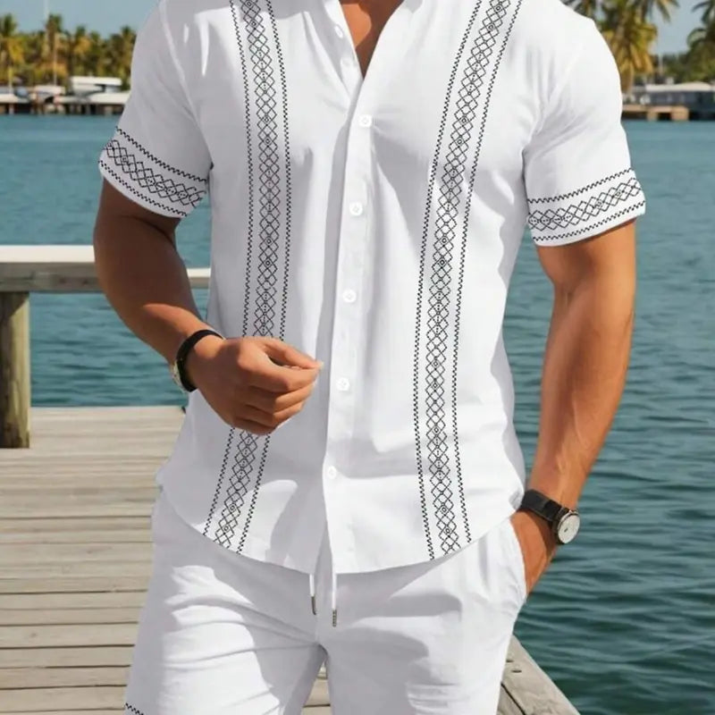 Men‘s Summer Holiday Hawaiian Shirt Set