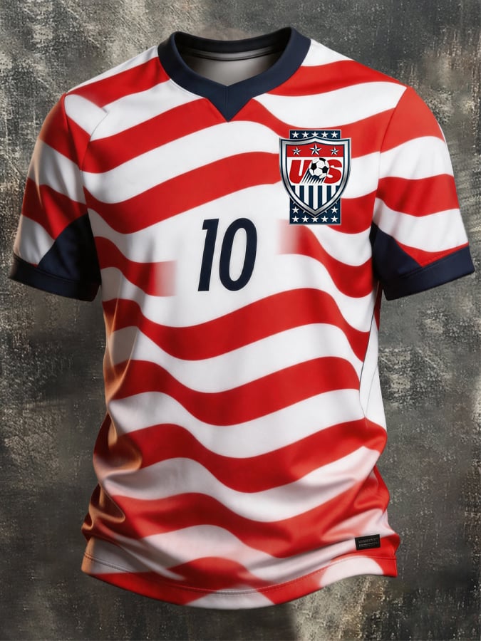 Men's Casual Quick-Dry USA Soccer T-Shirt