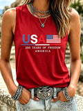 250Th Anniversary Embroidered Tank Top Round Neck Tank Top In The United States