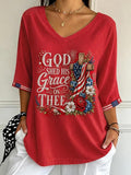 Women's Casual Faith Graphic Print T-Shirt