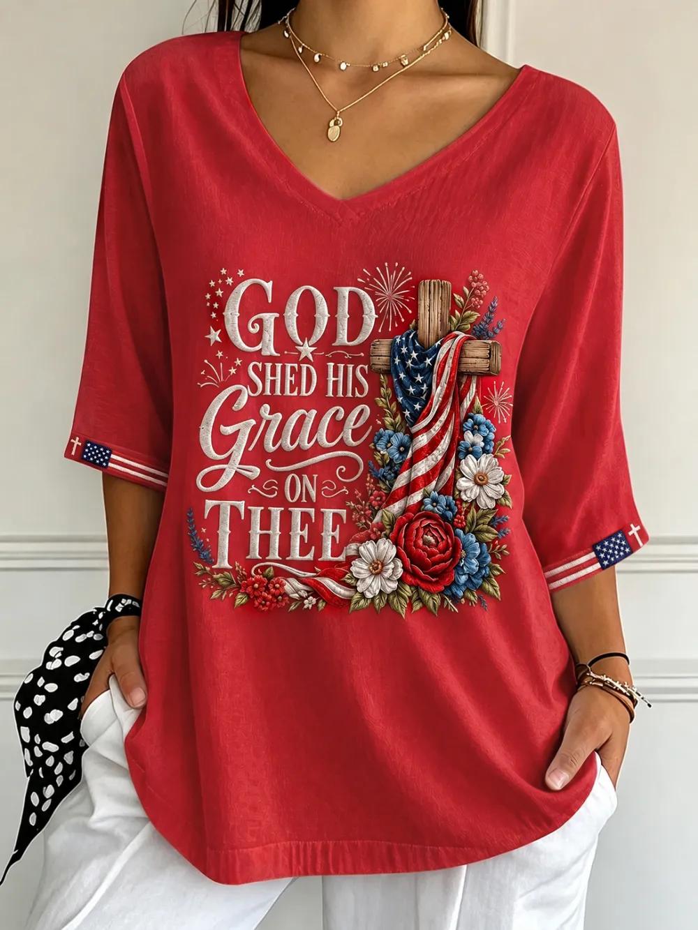 Women's Casual Faith Graphic Print T-Shirt