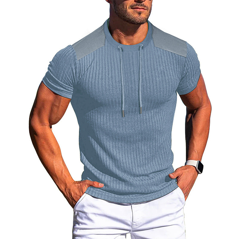Men's Slim-Fit Cotton Crew-Neck Sports T-Shirt