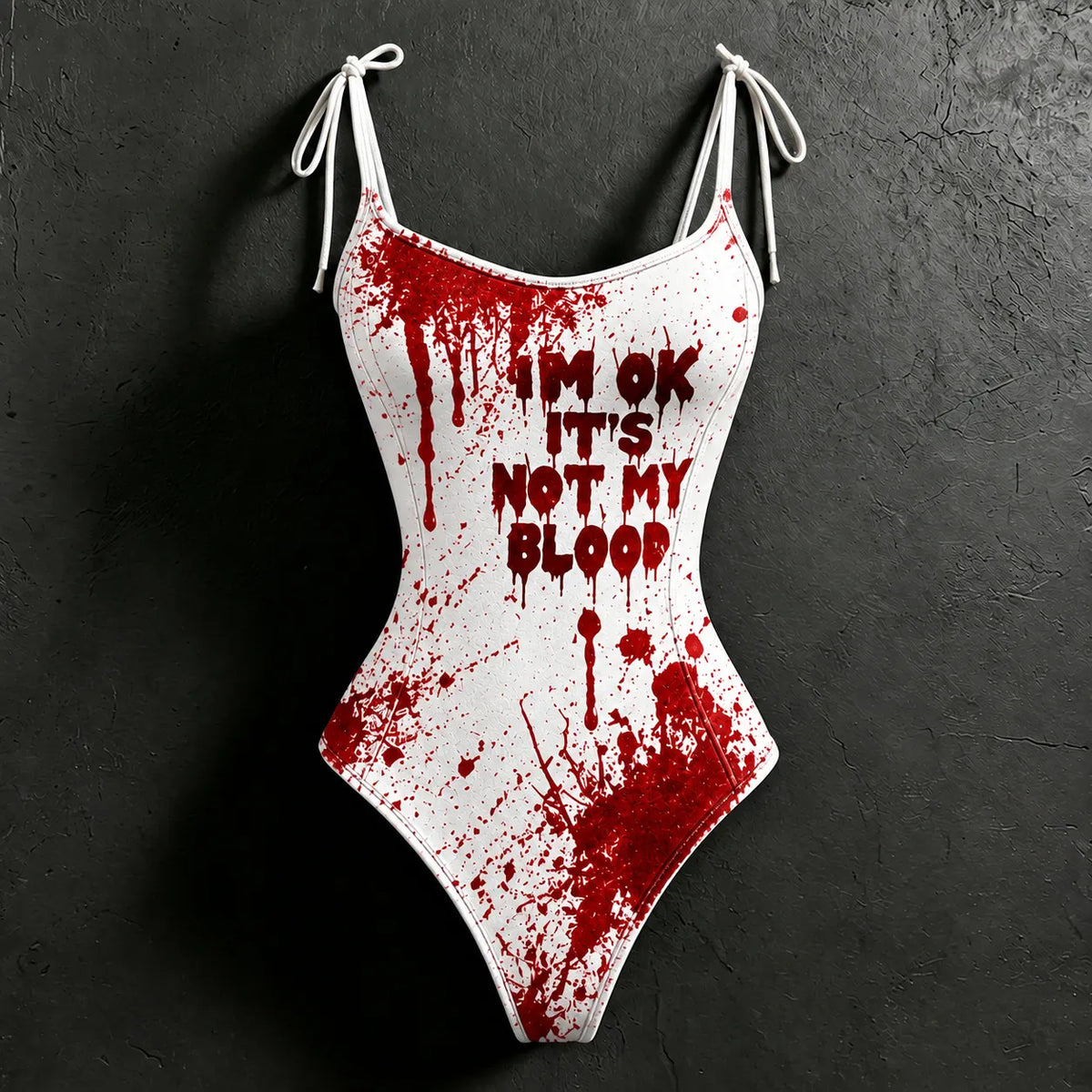 Women's Halloween I'm Okay It's Not My Blood Print Hoodie Two-piece Set