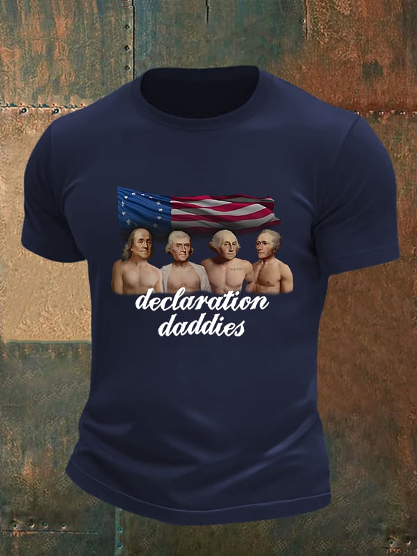 Men's  declaration Round-neck Printed T-Shirt