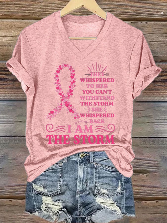 Women'S Breast Cancer Printed T-Shirt
