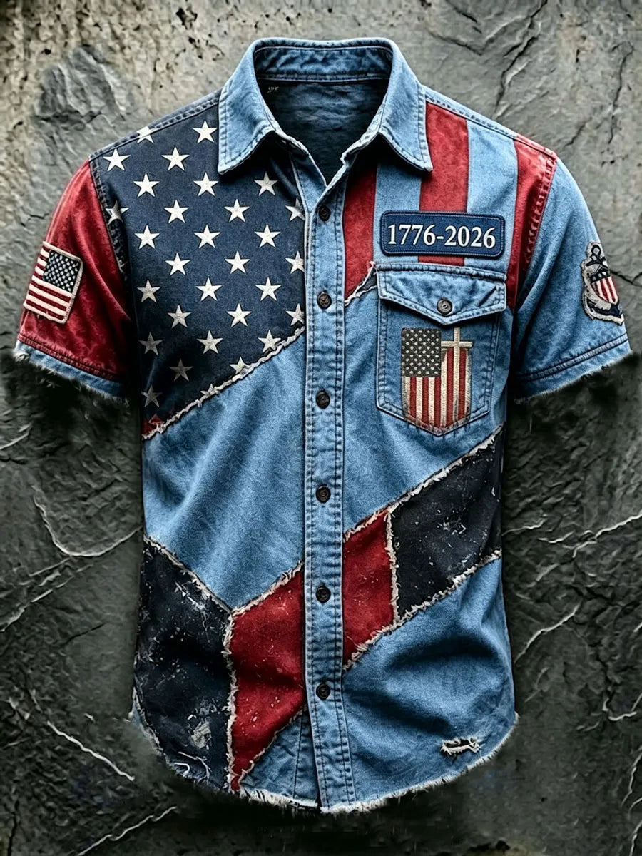 Men'S 250Th Anniversary National Print  Shirt