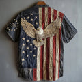 US 250th Anniversary Flag Eagle Print Shirt