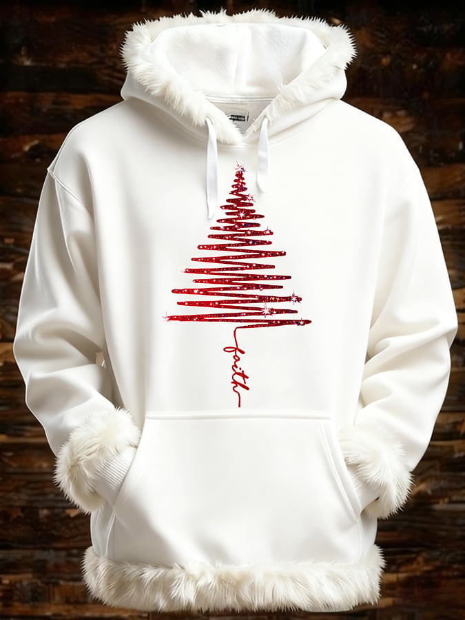Men's Christmas Tree Pattern Hoodie