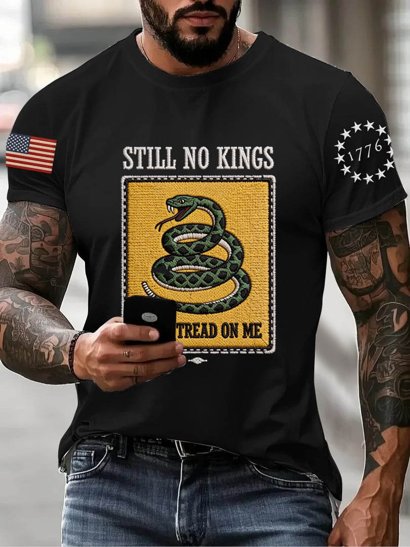 Men's "Don't Tread on Me" Printed Short-Sleeve T-Shirt