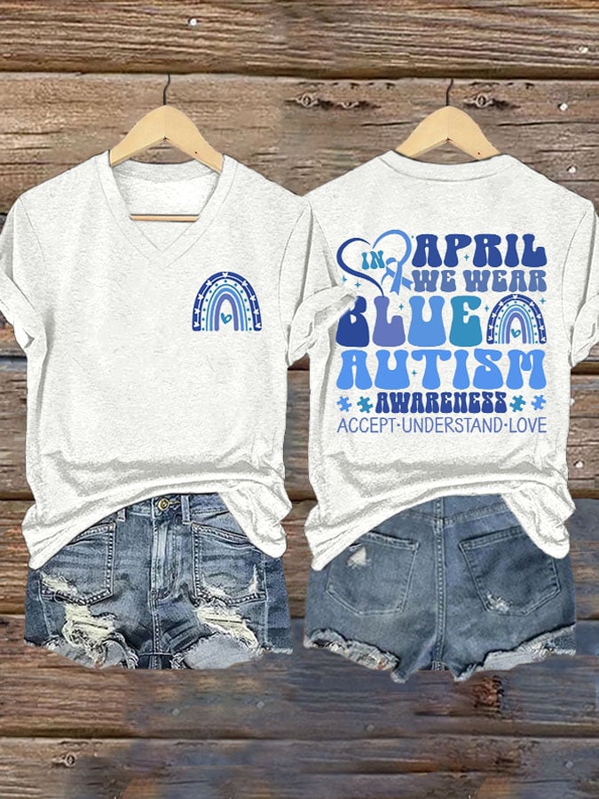 Women's Autism V-neck T-shirt