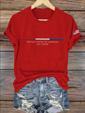 Women'S USA Printed T-Shirt