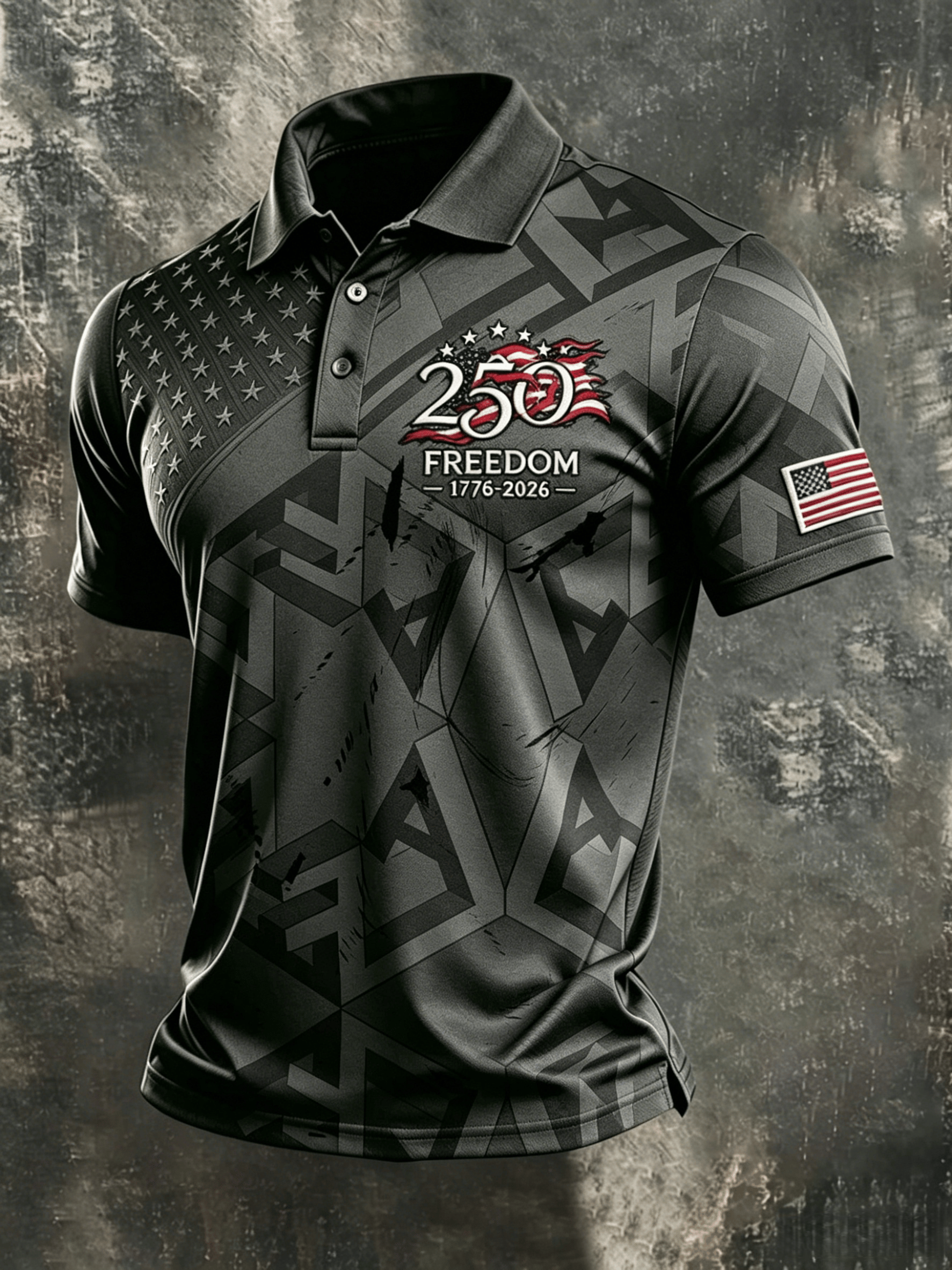 Men's Printed Polo Shirt for USA 250th Anniversary