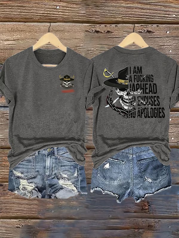 Women's Pirate Skull Print T-Shirt