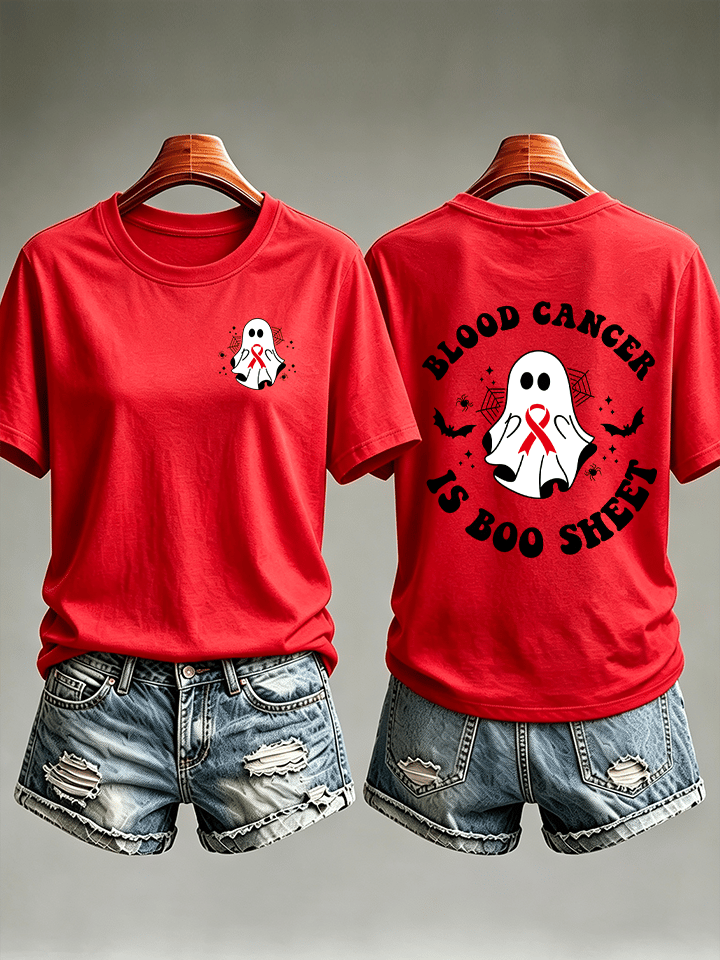 Women's  BLOOD CANCER Print T-Shirt