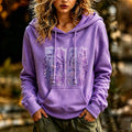 Women's Retro Bohemian Floral Print Hooded Sweatshirt