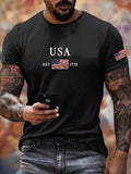 Men's Independence Day Printed Casual T-Shirt