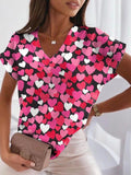 Women's Pink Love Printed T-Shirt