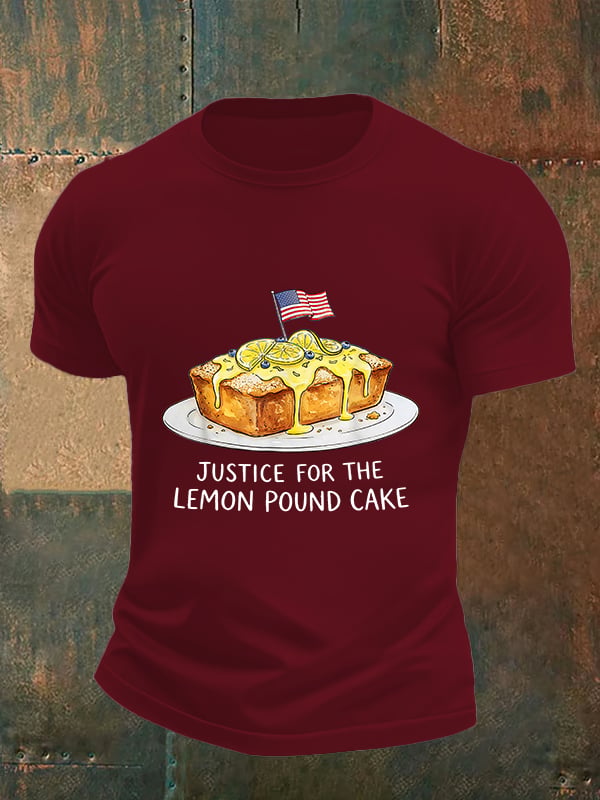 Men's JUSTICE FOR THE LEMON POUND CAKE  Print T-Shirt