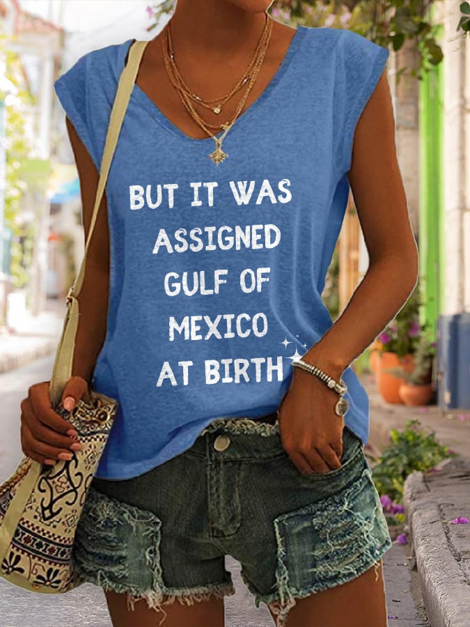 Women's Retro But It Was Assigned Gulf Of Mexico At Birth Print Tank Top
