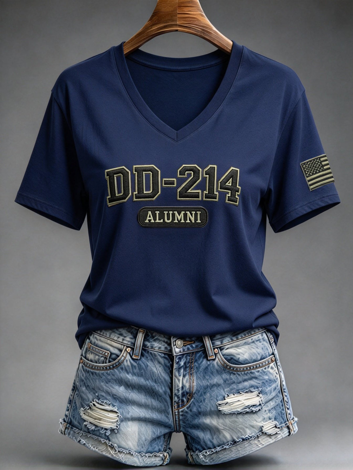 Women's Veteran Pride DD-214 Printed Casual T-Shirt
