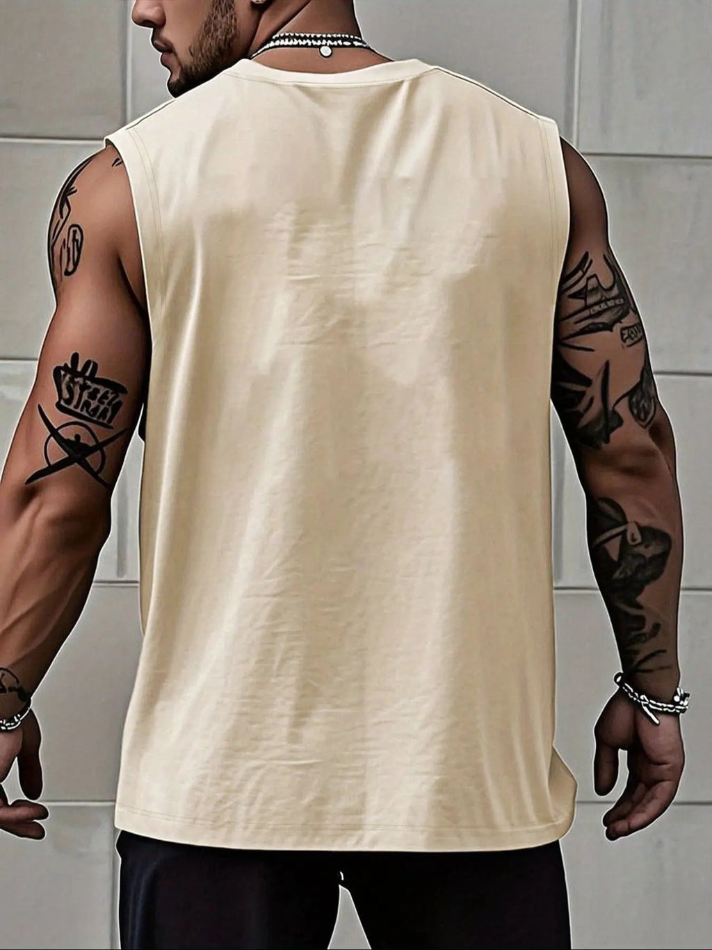 Men's American Flag Graphic Print Round Neck Tank Top Vest