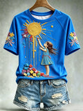 Women's Autism-Themed Casual Print Top