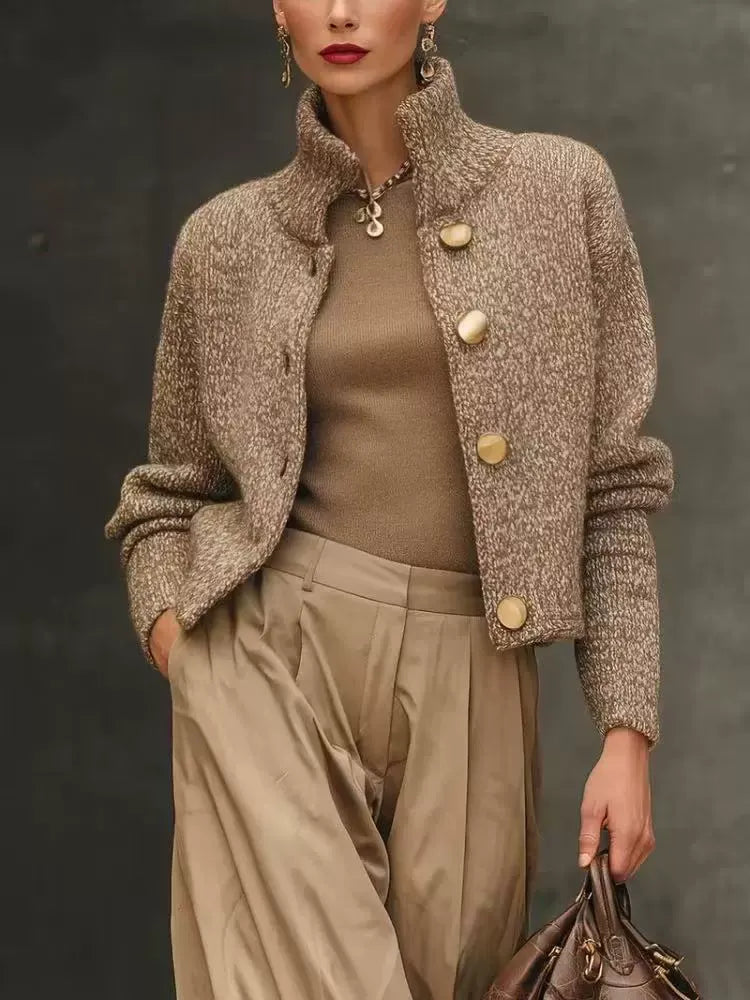 Women's Retro Button Down Knit Cardigan