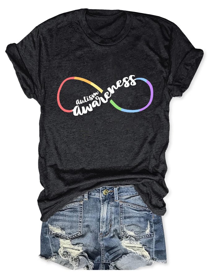 Autism Awareness Autistic Acceptance Print T-Shirt