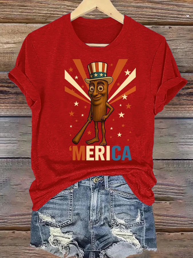 Women's MERICA Print T-Shirt
