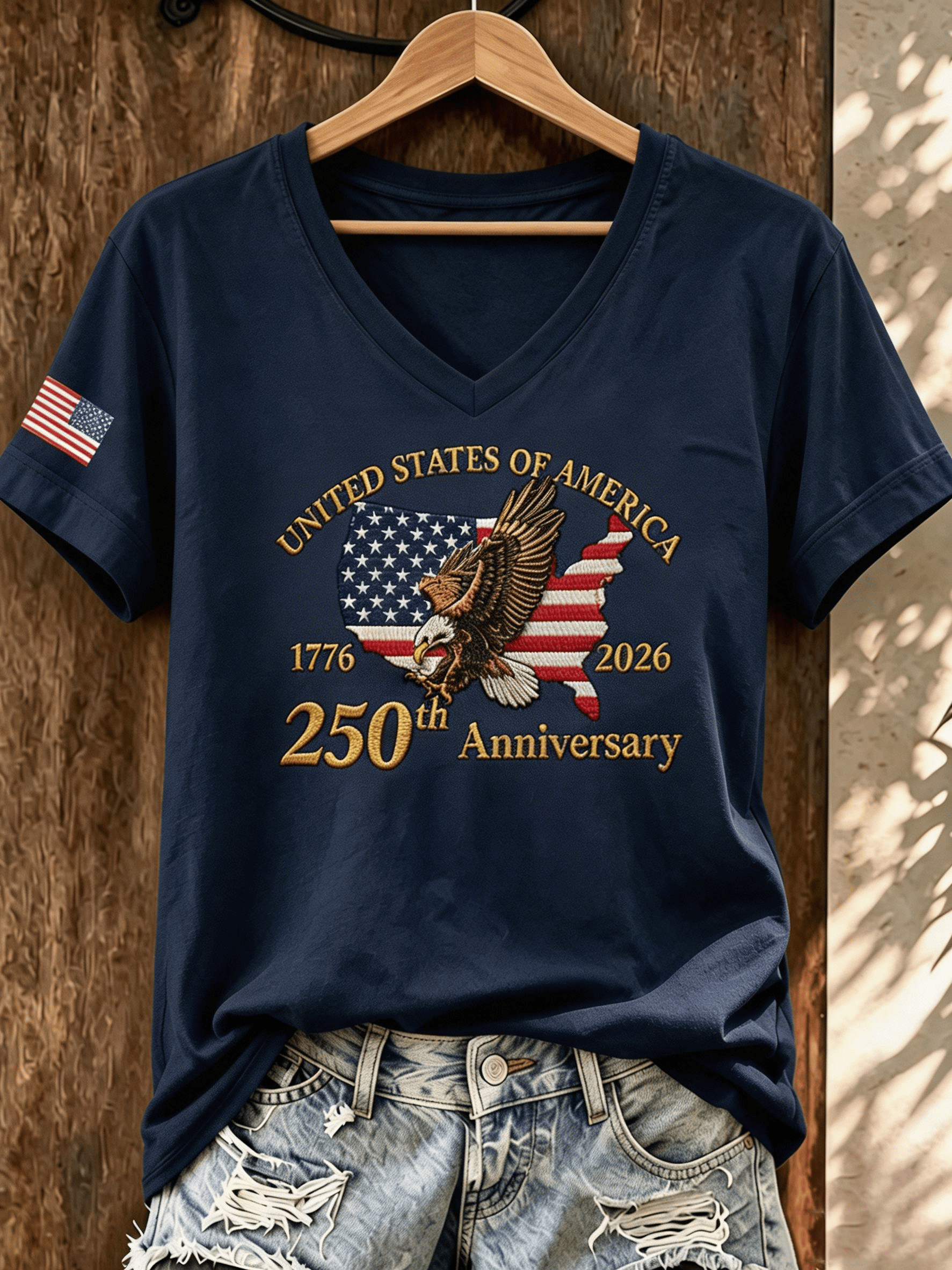 Women's USA 250th Anniversary Printed T-shirt