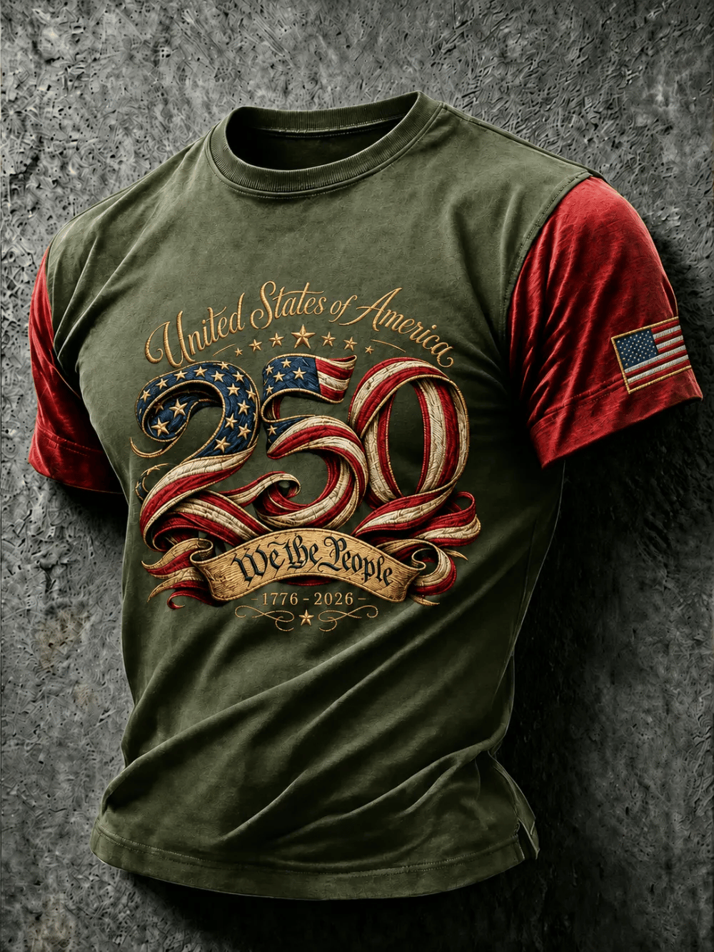 Men'S 250Th Anniversary Printed T-Shirt From The United States