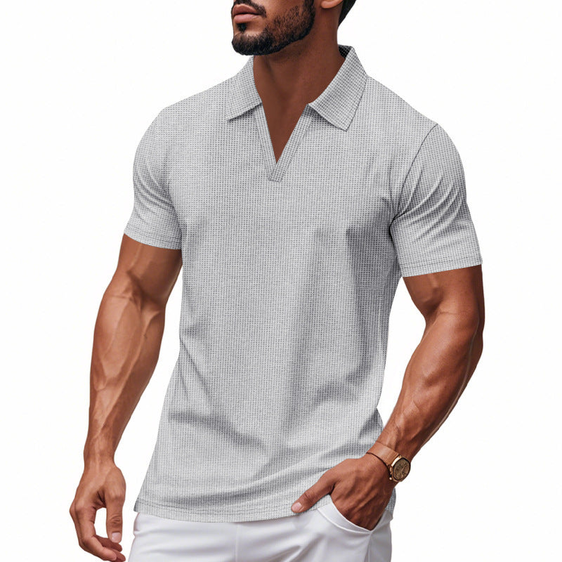 Men's Polo Tops Short Sleeve, V Neck Summer T Shirts