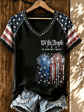 Women's Love Jesus And America Too  Printing  T-Shirts