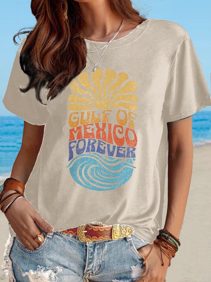 Women's Casual Vacation Mexico Printed T-shirt