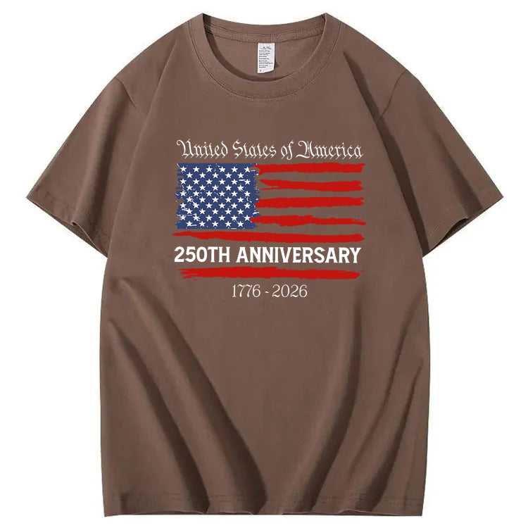 United States Of America 250th Anniversary 1776-2026 100% Cotton T-Shirt