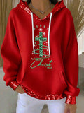 Women's Christmas Cross Print Casual Sweatshirt