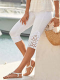 Women's Plain Lace Casual Pants