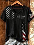 Women's Independence Day Print Casual T-shirt