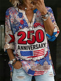 US 250 Capitol Print Top