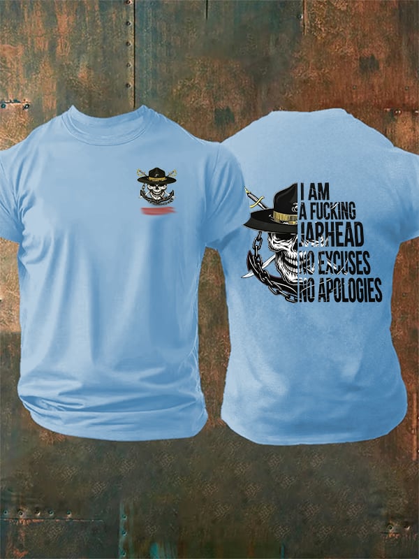 Men's  Pirate Skull Print T-Shirt