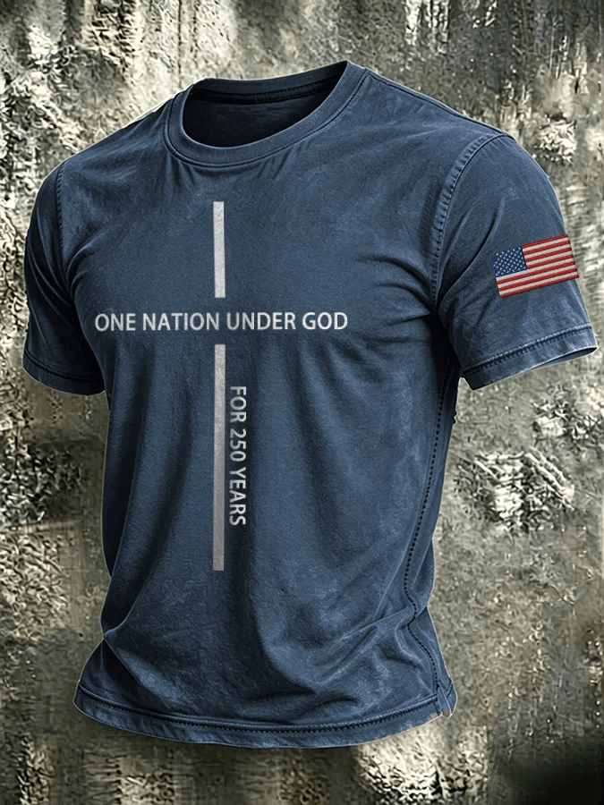 Men'S Patriotic Printed T-Shirt With Beliefs