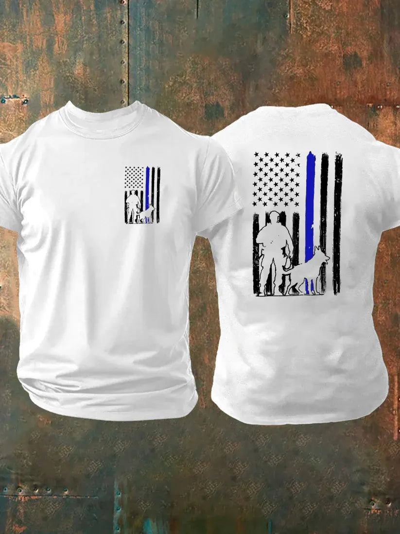 K-9 Pattern 100% Cotton T-Shirt