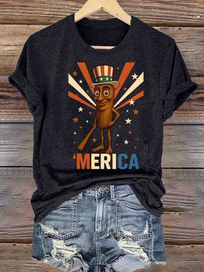 Women's MERICA Print T-Shirt
