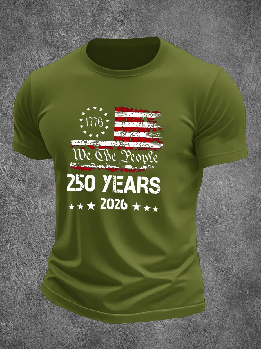 We The People 250 Years  2026 Pattern 100% Cotton T-Shirt