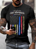 Men's Casual USA 250th Anniversary Printed Short-Sleeve T-Shirt