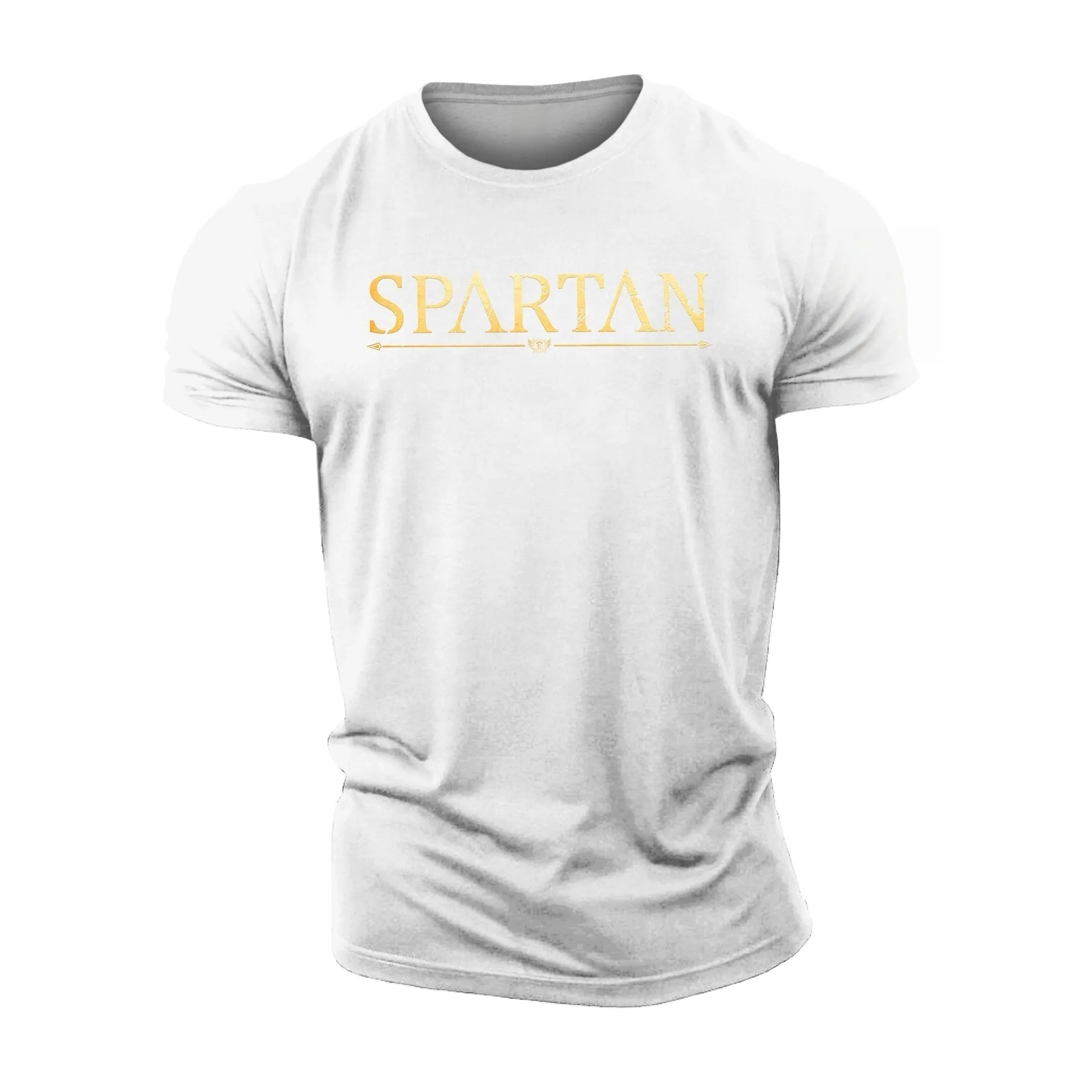 Men's SPARTAN GOLD Crew Neck Cotton Short-Sleeve T-Shirt