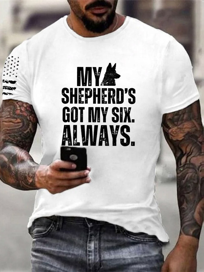 My Shepherd’S Got My Six Always Pattern 100% Cotton T-Shirt