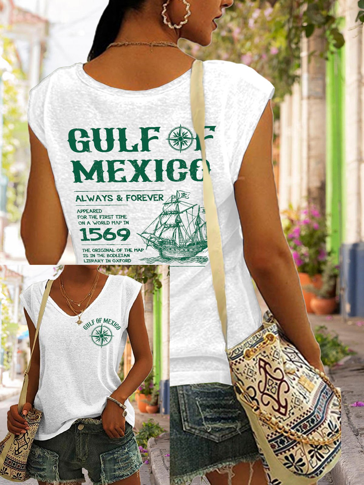 Women's Gulf Of Mexico Print Tank Top