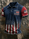 Men's One Nation Under God Cross Wings Men'S All Over Print Casual Polo Shirt