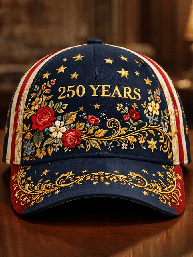 Unisex 250th Anniversary Floral Art  Print Hat